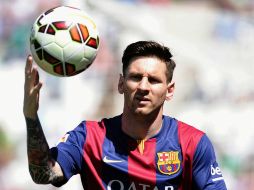 Messi, en solitario, suma 40 tantos y se sitúa como el máximo goleador de la Liga, con uno de ventaja sobre Cristiano Ronaldo (39). AFP / C. Quicler