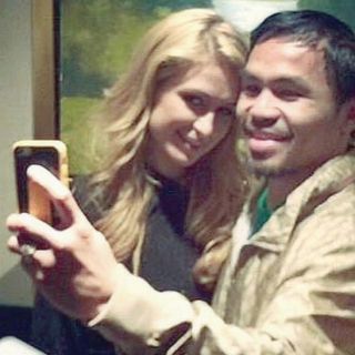 Paris Hilton muestra apoyo a Pacquiao