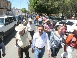 Lemus se reunió con ejidatarios de Santa María del Pueblito y Jocotán. TWITTER / @PabloLemusN