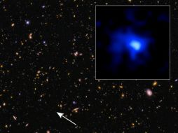 La galaxia llamada EGS-zs8-1 data de unos 670 millones de años después de la Explosión del Big Bang. TWITTER / @Nasa