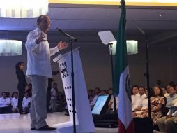 ''Si el PAN logra recordar a los ciudadanos lo que han sido sus gobiernos, podremos salir adelante en las elecciones'', dice Calderón. TWITTER / @Primomartinez_