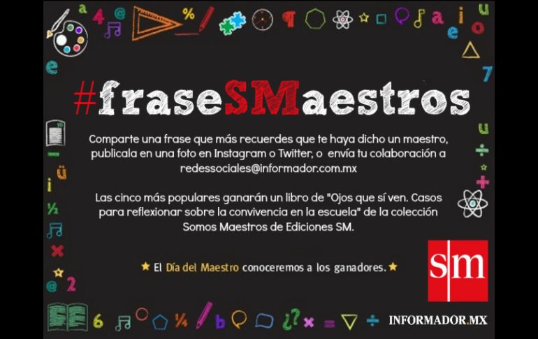 Los ganadores serán anunciados el 15 de mayo y el premio será enviado a domicilio. ESPECIAL /