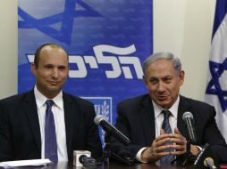 Netanyahu y Bennett (izq.) en rueda de prensa en la Knesset. AFP / G. Tibbon