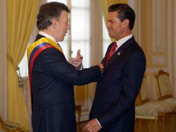 Santos y Peña Nieto refrendarán los acuerdos alcanzados en Bogotá el pasado 16 de abril en el Encuentro Binacional. NTX / ARCHIVO