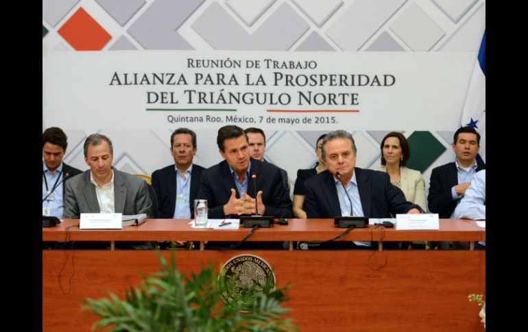 Peña Nieto en la reunión de alto nivel de la Alianza para la Prosperidad del Triángulo del Norte. NTX / Cortesía