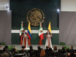 Juan Manuel Santos destaca la relación estratégica entre ambas naciones en áreas como turismo, industria, etcétera. EFE / S. Gutiérrez