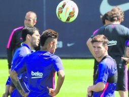 El tridente ofensivo de Barcelona: Luis Suárez, Neymar y Lionel Messi. EFE / T. GARRIGA