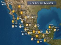 Condiciones actuales del clima en el país. ESPECIAL / smn.cna.gob.mx