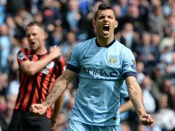 Agüero se escapa en la tabla de goleadores, con 25 tantos. AFP / O. Scarff