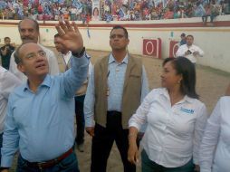 Calderón acompañó a la candidata a la gubernatura de San Luis Potosí. SUN / Especial