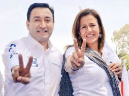 Zavala estuvo apoyando al candidato a la presidencia municipal de Naucalpan. TWITTER / @Mzavalagc