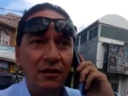 El ahora apodado ''Gentleman del PRI'' realiza una llamada telefónica donde presuntamente denuncia la detención a su amigo legislador. YOUTUBE / Canal Changoonguero