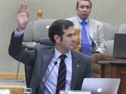 El consejero presidente del INE, Lorezo Córdova, en la sesión de ayer. SUN / A. Hernández