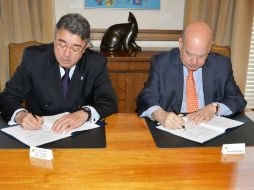 El representante de México en la Organización, Emilio Rabasa (i), destaca la importancia que la institución representa para el país. NTX / R. Barrera