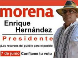 Enrique Hernández, candidato del Movimiento de Regeneración Nacional (Morena) a la presidencia municipal de Yurécuaro. ESPECIAL /
