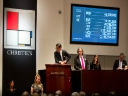 El Mondrian se adjudica por el doble de la estimación máxima de 25 millones de dólares. ESPECIAL / www.christies.com