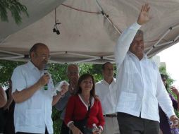 Andrés Manuel López Obrador se presentó en la plaza de Soledad de Graciano Sánchez. FACEBOOK / Andres Manuel Lopez Obrador