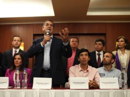 Jaime Rodríguez, 'El Bronco', durante la conferencia de prensa en la Ciudad de México. SUN / E. Stephens