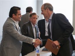 El gobernador de Jalisco se reúne con directivos de la empresa CISCO en su segundo día en San José, California. ESPECIAL /