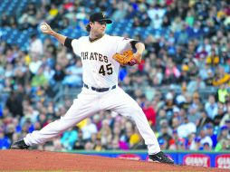 PNC Park. Gerrit Cole ponchó a 10 bateadores durante las ocho entradas y un tercio que estuvo en la lomita. AFP /  J. Aller