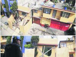 Personal delegacional acudió al predio ubicado en la calle Benito Juárez número 52 para apuntalar el inmueble. SUN /