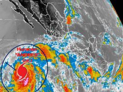 El huracán tiene vientos sostenidos de 120 kmh y rachas de 150 kmh. TWITTER / @conagua_clima
