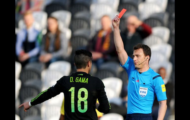 El Tri Sub-20 terminó el encuentro con dos jugadores menos. MEXSPORT / NZ / J. Allison