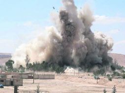 La prisión edificada en pleno desierto, cuya sola mención aterrorizaba a los sirios, fue destruida. AFP /