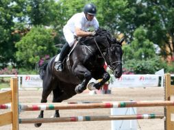 Augusto José Marc y 'Sultán du Guerpe' realizaron recorrido limpio en la prueba abierta a 1.40 metros en 40.58 segundos. EL INFORMADOR / M. Vargas