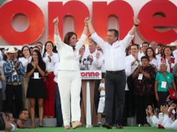 La senadora con licencia dijo que lo más importante es tener a la gente, refirió  ayer en el cierre de campaña. SUN / I. Stephens