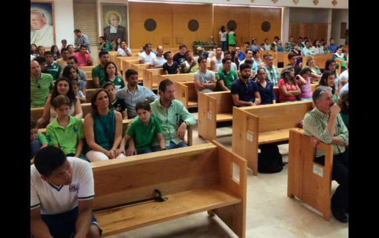 Antes del festejo, hicieron una tradicional misa de acción de gracias dentro del TSM. TWITTER / @ClubSantos