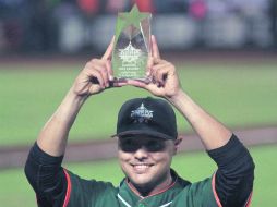 El Jugador Más Valioso del Juego de Estrellas de la Liga Mexicana de Beisbol (LMB), Érick Rodríguez, de los Guerreros de Oaxaca. NTX /
