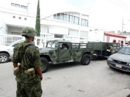 Personal de la Sedena acude a la zona para coadyuvar en la búsqueda de los responsables. NTX / ARCHIVO