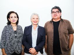 Olga Ramírez, directora del ICC, Myriam Vachez, secretaria de Cultura de Jalisco y Rubén Méndez, Curador en Jefe del Cabañas. EL INFORMADOR / P. Franco