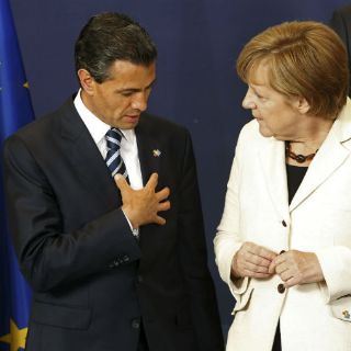 Peña Nieto se reúne con Merkel en Bélgica