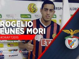 Rogelio Funes Mori arriba procedente del Benfica. TWITTER / @rayados