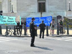 El AFL-CIO, así como otras asociaciones y grupos de presión han hecho una fuerte campaña contra la aprobación de la legislación. AFP /