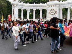Desde hace poco más de media hora, los maestros llegaron hasta este punto. NTX / ARCHIVO