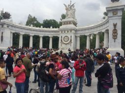 Se realizó un mitin de integrantes de la CNTE frente al Hemiciclo a Juárez este domingo. SUN / F. Ramírez