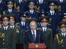 Putin aseguró su postura ante intervenciones extranjeras después de anunciar el aumento de 40 misiles al arsenal nuclear ruso. EFE / S. Ilnitsky