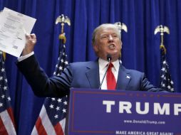 Este martes, Donald Trump se sumó a la lista de los candidatos a la nominación republicana para la presidencia de EU. AFP / ARCHIVO