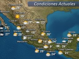 Interactuarán dos canales de baja presión con la entrada de humedad de océano Pacífico y Golfo de México. ESPECIAL / smn.cna.gob.mx