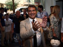 Según una encuesta del diario español Marca, Laporta arrasaría con el 54.6% de los votos. EFE / T. Albir
