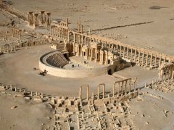 Ruinas de Palmira. Las reliquias de la ciudad siria declarada patrimonio cultural de la humanidad fueron objeto de actos vandálicos. AFP / C. Charon