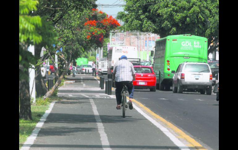 Los alumnos del Tec participaron en el mantenimiento y creación de algunas ciclovías, en otras el Gobierno intervino. EL INFORMADOR / A. Hinojosa