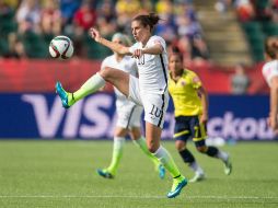 Carli Lloyd metió el segundo gol del equipo, que se medirá el viernes a China en Ottawa. AFP / G. Robins