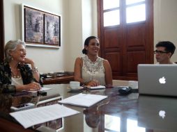 Organizadores. De izquierda a derecha, Myriam Vachez, Gabriela Escatel y Aristeo Mora. EL INFORMADOR / M. Vargas