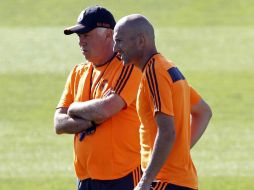 Zidane ve como 'desafío' estar en el lugar que ocupó 'Carletto'. EFE / ARCHIVO