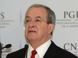 En conferencia de prensa, el funcionario destaca que en el operativo no se realizó ningún disparo. NTX / ARCHIVO