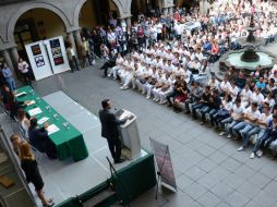 La clausura protocolaria se realizó en el patio principal de Presidencia. ESPECIAL / Ayuntamiento de Zapopan